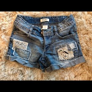 Patched Mudd Shorts (from Kohl’s)